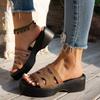 Fashion Summer Plus Size Women's Slippers Rhinestone Wedge Heightening Casual Beach Women's Sandals Fashion Outdoor Leisure Shoes Ladies