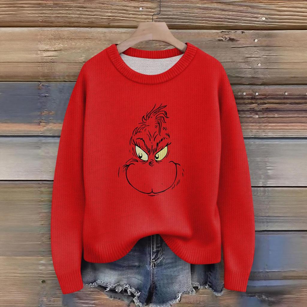 Women's Fashion Casual Long Sleeve Neck Sweater Pullover Top