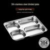 Plateau repas LIJIA FITMENT 4 compartiments en acier inoxydable