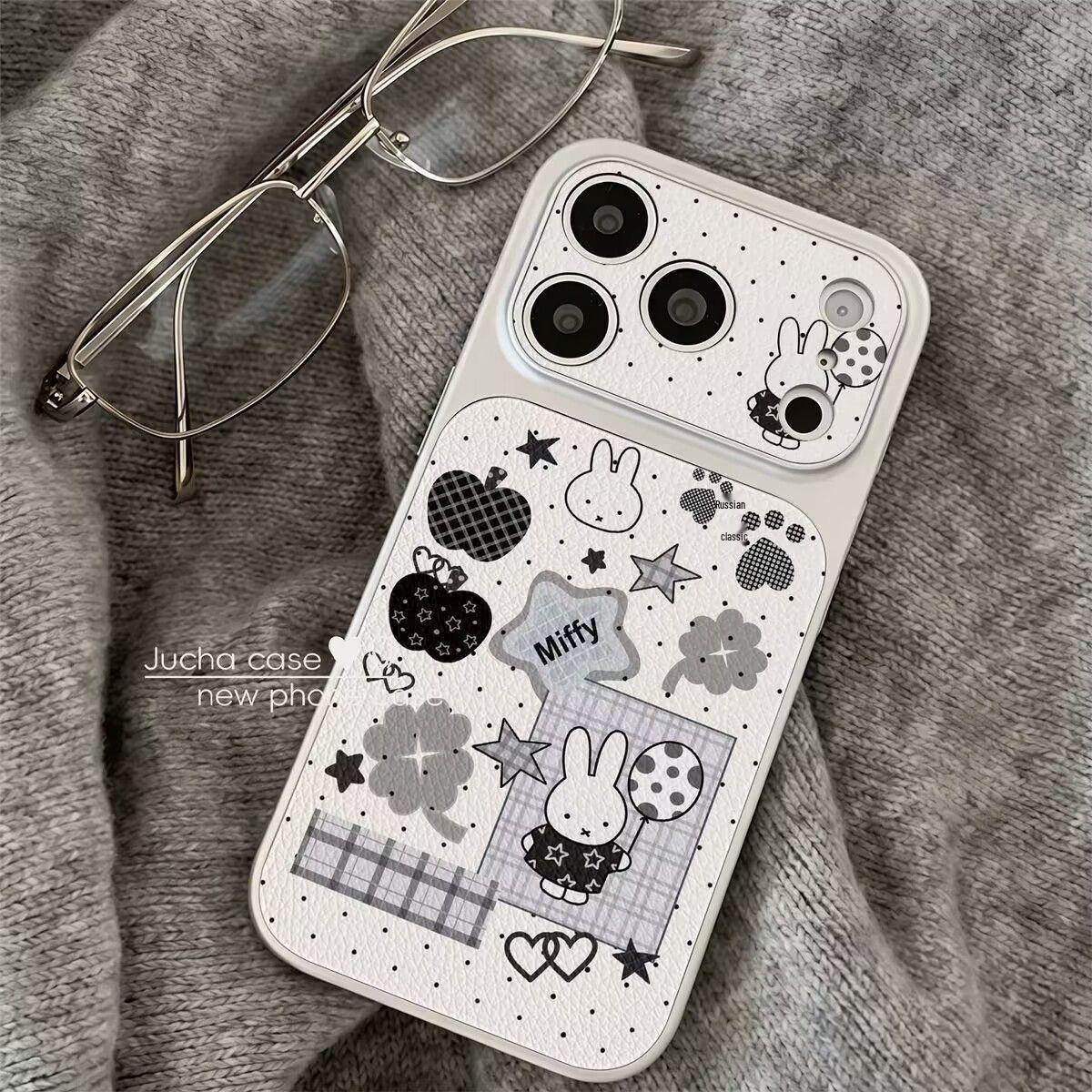 

Balloon Miffy Phone Case: Apple 17 Pro Max, Large Window, Silver Frame, Corning Shell iPhone 12 Pro Max