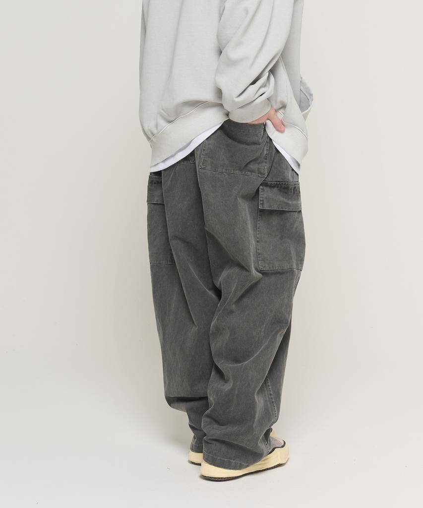 CARGOBROS Pigment Washed Balloon Cargo Pants (Charcoal)