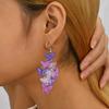 Metal Butterfly Earrings Purple Colorful Long Earring Party Jewelry Holiday Gift