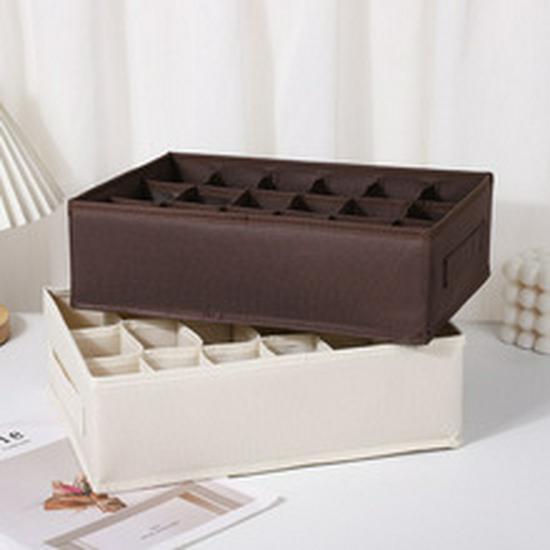 Oxford Cloth 18-Compartment Drawer Organizer for Socks & Underwear