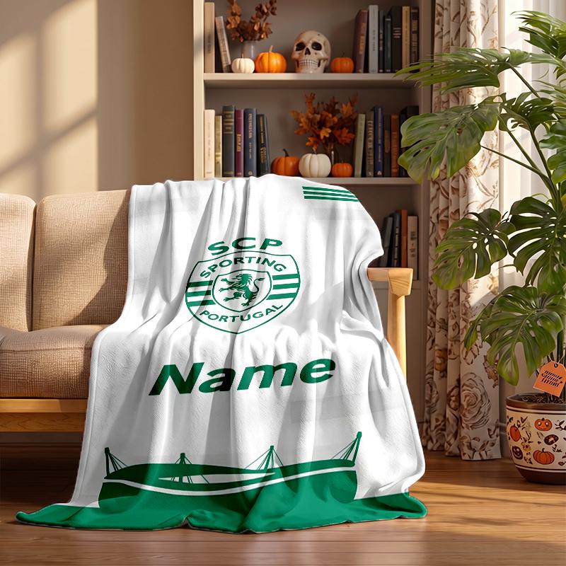 Sporting Clube De Portugal Custom Flannel Blankets Soft Warm Cozy Throws for Home Decor Holiday Gifts