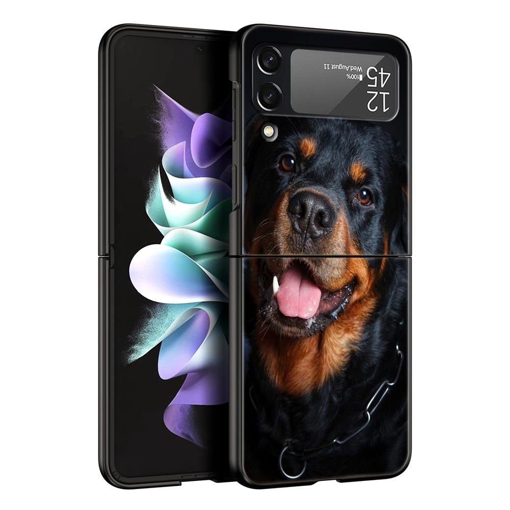 

Rottweiler Dog Phone Case for Samsung Galaxy Z Flip 3 4 5 Folding Shell For Samsung Z Flip3 Flip4 Hard PC Fundas Bumper Cover Samsung Z Flip 5