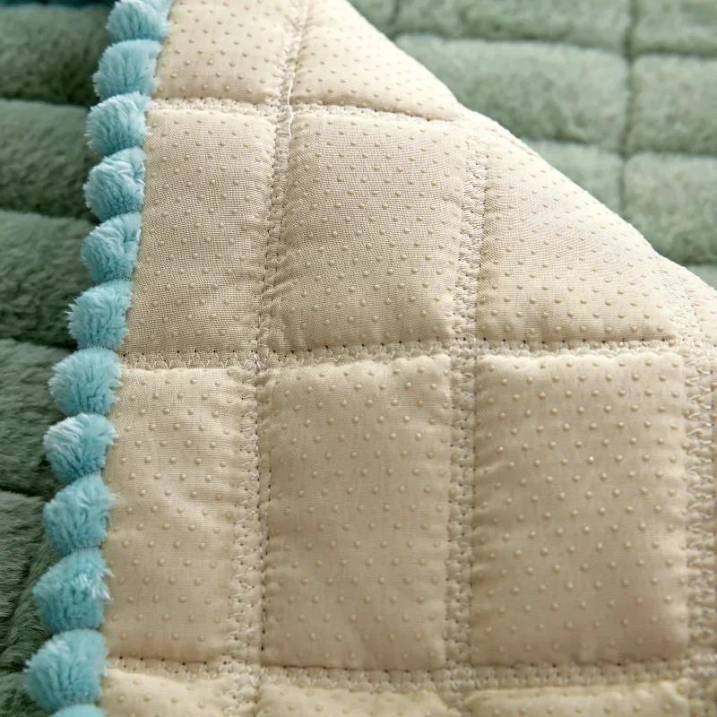 Утолщенный современный плюшевый чехол для дивана — фото 6