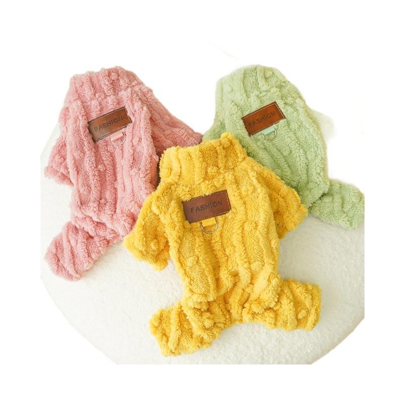 The Thickened Four-legged Dog Coat Can Be Used To Pull Pet Dogs and Cats In Autumn and Winter