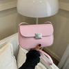 Stylish And Minimalist 2024 Spring Small Shoulder Bag For Women Trendy Pu Saddle Bag