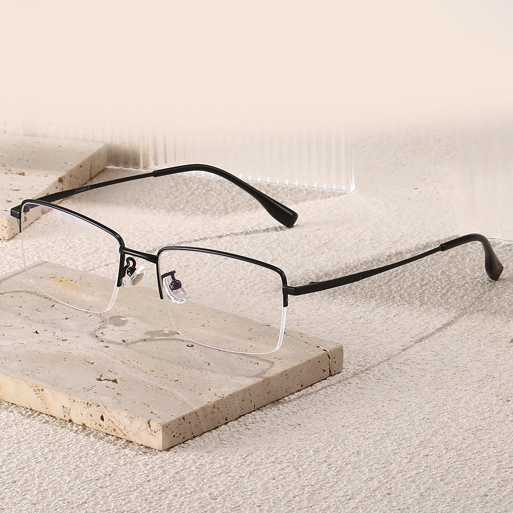2024 Classic Unisex Half-Rim Titanium Glasses Frame