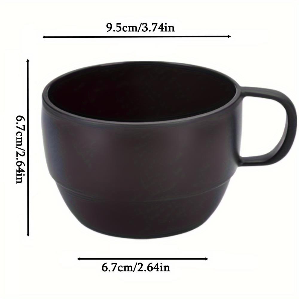 6 ks Kávové hrnky Kávové šálky 12oz Odolné Lehké Plastové Hrnky pro Domov Venkovní Piknik Kempování Narozeninový Dárek Stohovatelné Kávové Hrnky Plastový Šálek