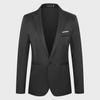 Men's Plus Size Slim Fit Suit Jacket - Lightweight, Solid Color, Multi-color Options.