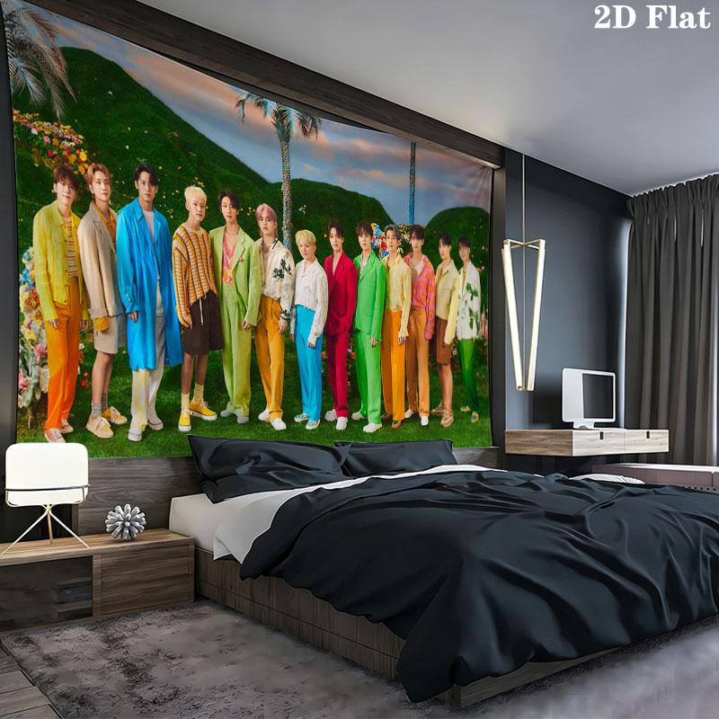 SVT Wall tapestry, aesthetic printed fabric blanket, suitable for bedroom, living room, and home decor.