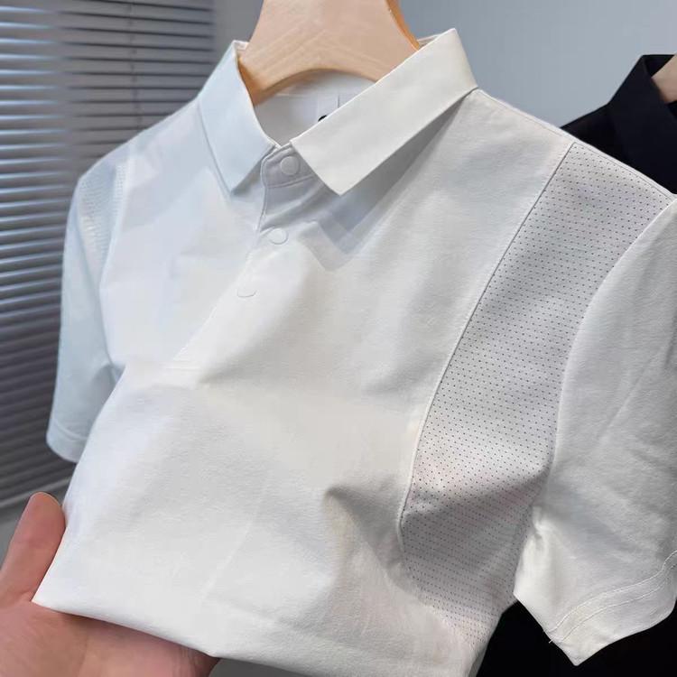 Men's Quick-Dry Patchwork Polo Shirt – Breathable, Versatile, High-End Casual Sports Summer Top