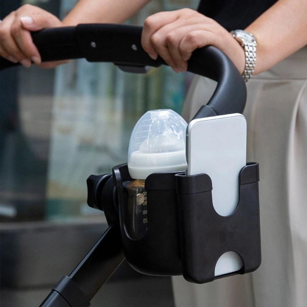 Baby Pram Milk Bottle Rack 360° Rotate Mobile Phone Holder Water Cup Holder Stroller Accessories
