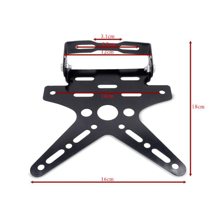 Support de Plaque Moto Zaddox NH7 rouge