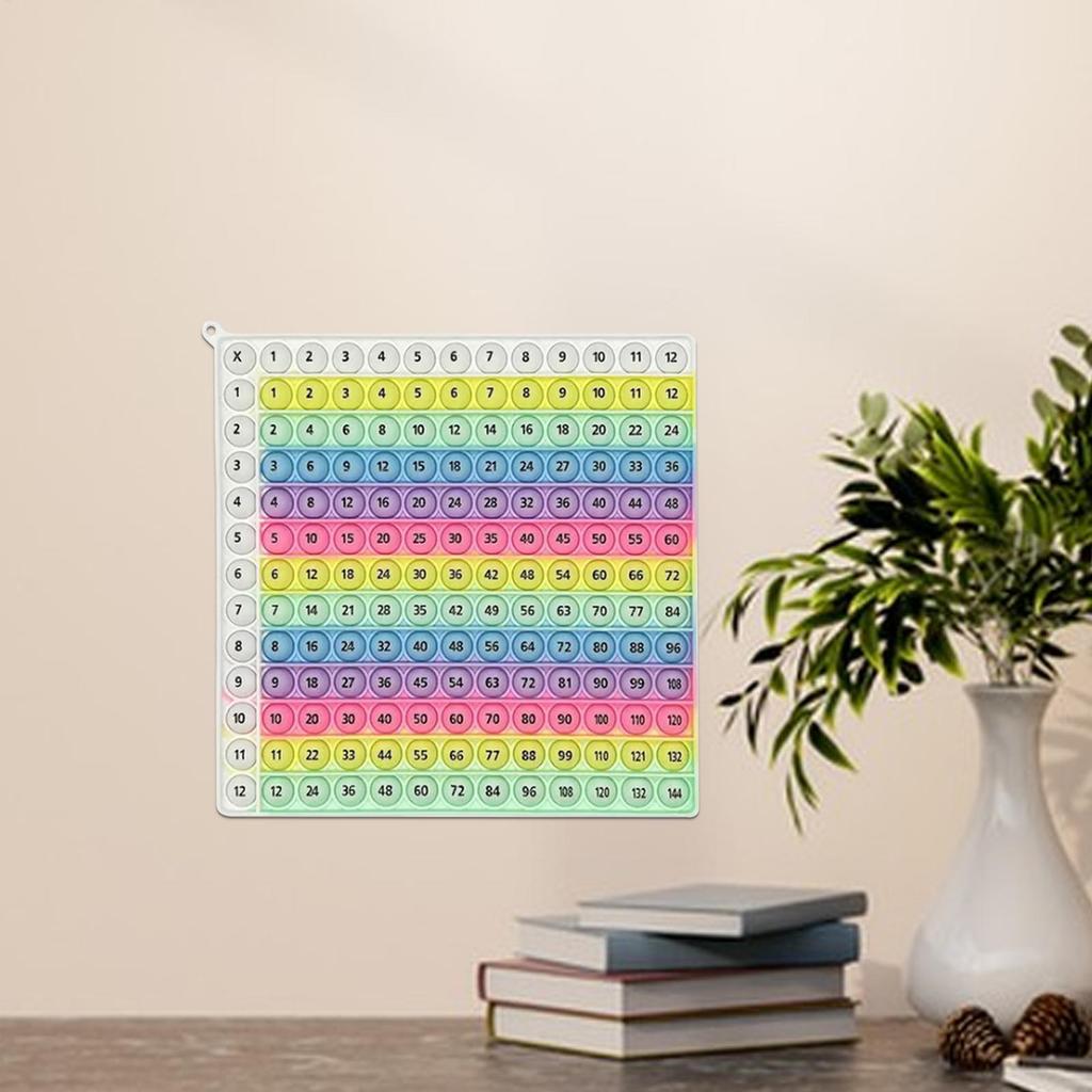 20x20x1.5cm Multiplication Push Button Board Math Board Games Fidget Chart Educational Toys Kids Math Formula Learning Toys