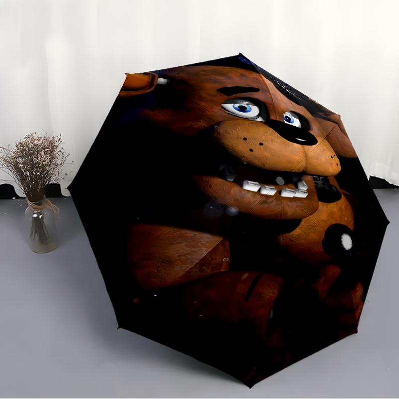 1pc Freddy Bear2 Umbrella, Sun Protection, And UV Shielding. It Has Eight Sturdy Ribs for Outdoor Use And Perfect Gift