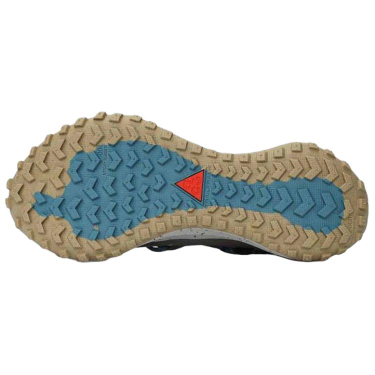 Nike ACG Mountain Fly Low GORE-TEX College Grey Picante Red Herresneakers Ild-Rød Hule-Lime Røyk-Blå IB7328-001