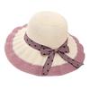 Summer Bow Beach Hat Women's UV Resistant Sun Hat Two Tone Large Edge Sun Protection Straw Hat