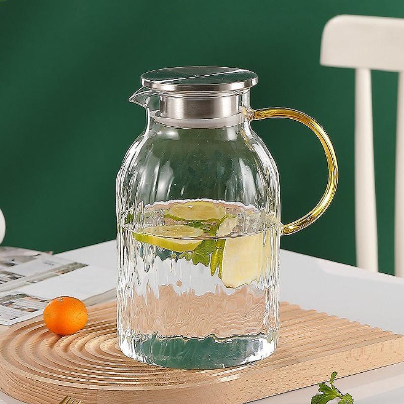 Exquisite Cold Water Kettle Transparent Heat-resistant Teapot Large Capacity Cold Kettle Lemon Water Pot Household Beverage Pot