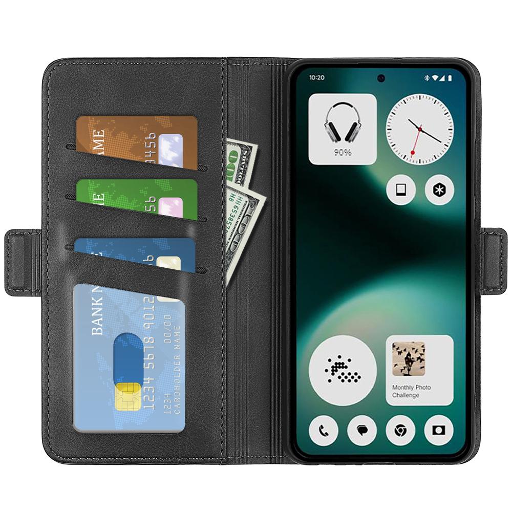 For Nothing Phone (3a) Lite 5G Case Calf Texture Leather Wallet Phone Cover