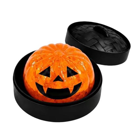 Soft Squeeze Toys Halloween Stress Relief Dumpling Toy with Steamer Glitter Ball Fidget Toy Anxiety Relieving Steamed Bun for Holiday Gift