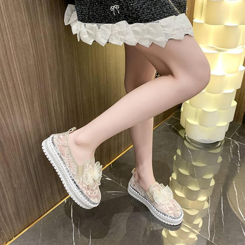 2026 Diamond Luxury Loafers Fashionable Diamonds Thick Bottom Flat Bottom Leisure Shoes Women's Casual Plus Size Shoes Zapatos