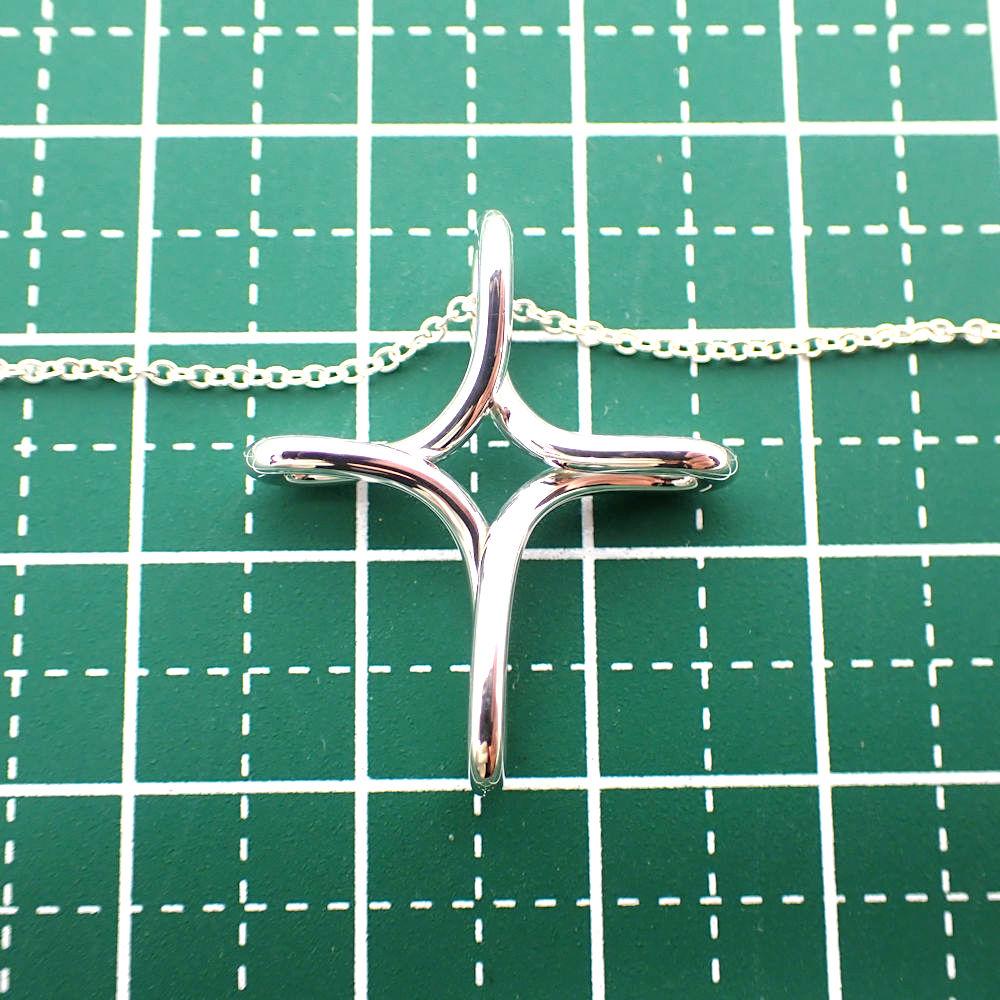 [Used] TIFFANY 925 Open Cross Infinity Pendant/g539-28