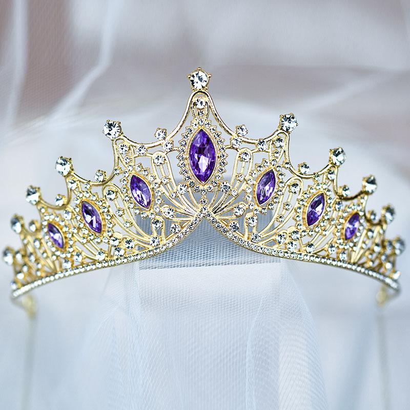 Bridal Crown Headband Headband Wedding Korean Style Birthday Adult Gift Crystal Crown Princess Dress Hair Accessory