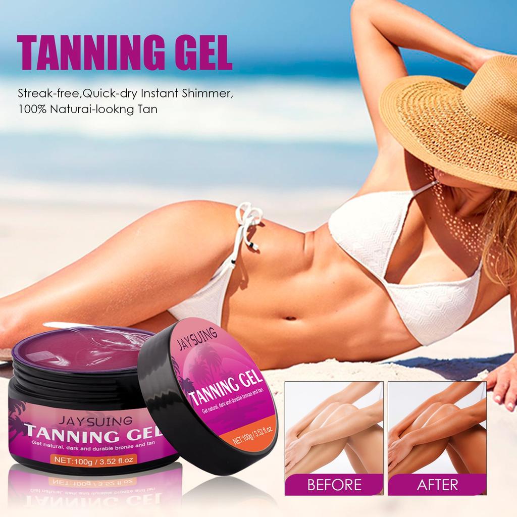 Jaysuing Tanning Gel Dark Sunscreen Oil for Deep Bronze Tan, After Sun Repair