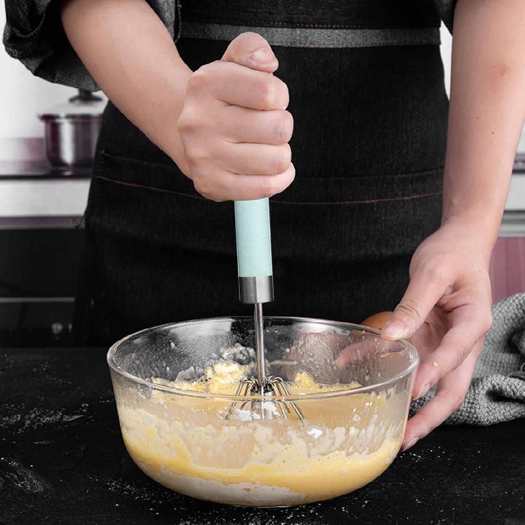 Cheap Stainless Steel Whisk Hand Push Rotary Whisk Semi-automatic Mixer ...