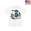 Western Cowboy Dog Smoking with UFO Australian Cattle Dog Funny Unisex T-Shirt