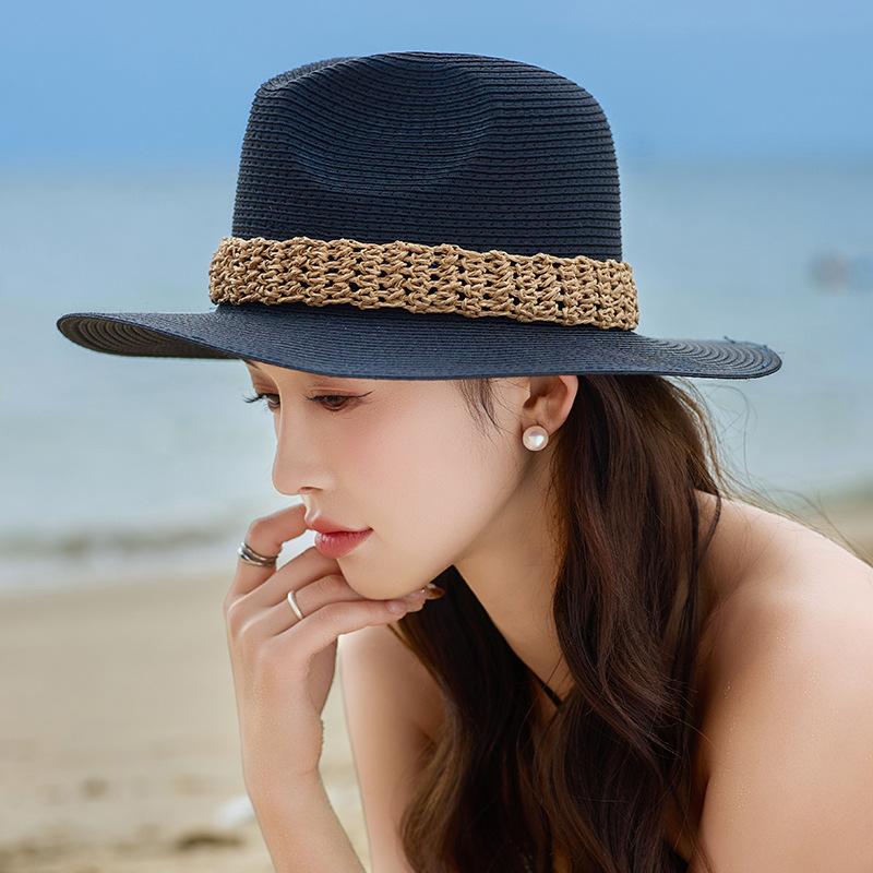 Taizhou Wenling Summer New Hat Women's Sunscreen Straw Hat Summer Outdoor Travel Sun Hat Casual Sun Hat