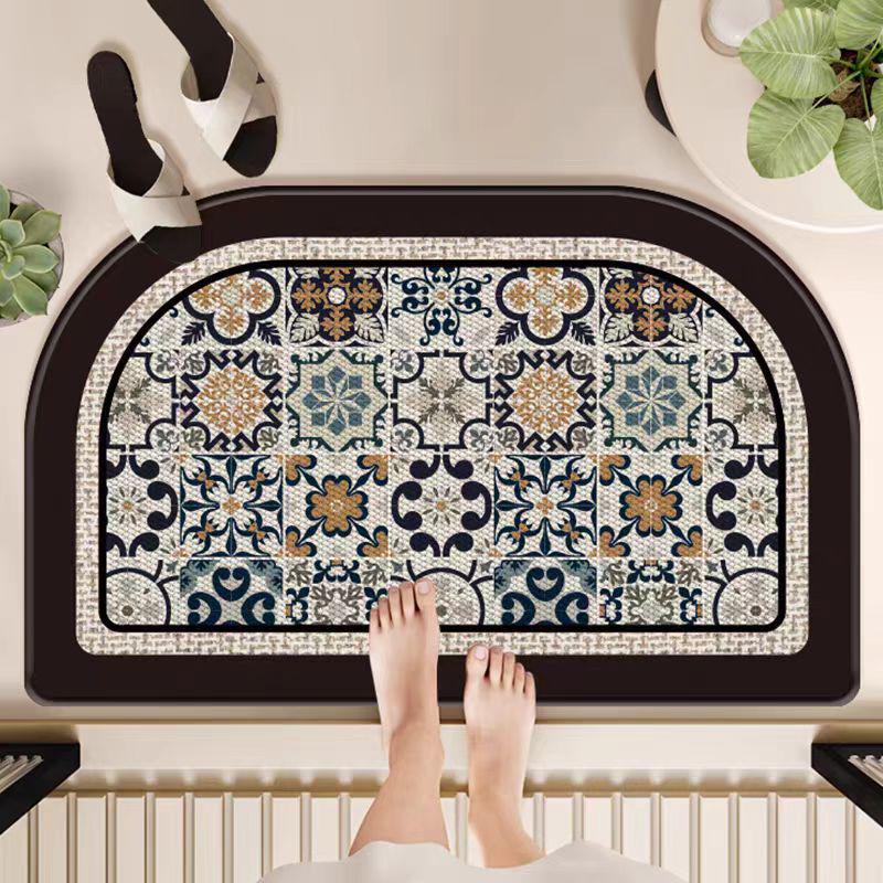 Nordic Style Diatomaceous Earth Bathroom Mat: Wear-Resistant, Dirt-Resistant, Water-Absorbent, Non-Slip.