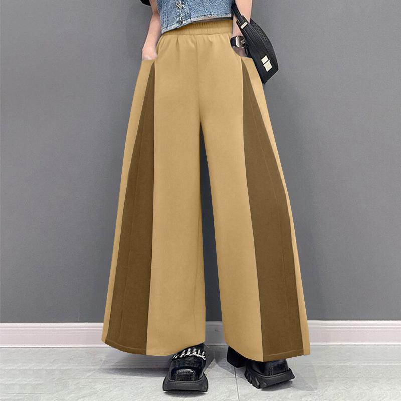 

Женские летние брюки ZANZEA с эластичной резинкой на талии и карманами, широкие брюки 5XL хаки