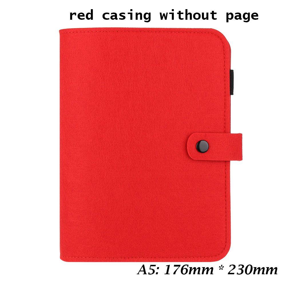 A6 Colorful Office Supplies Stationery Fashion Felt Notebook Felt Shell Ring Binder Portable Diary
