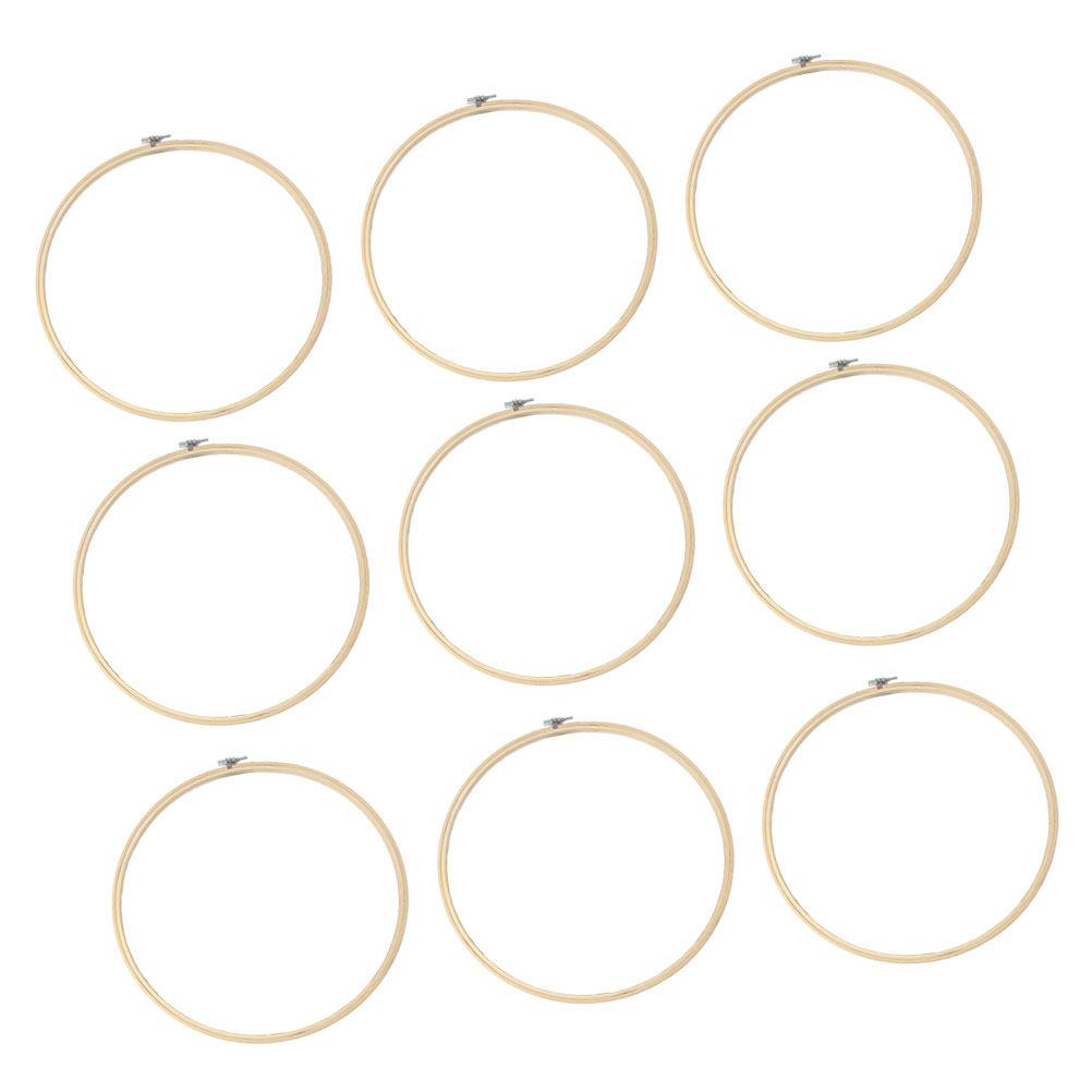 10Pcs Embroidery Hoop Set 36Cm Bamboo Ring for DIY Needle Arts Cross Stitch Quilting Fabric Art Wall Hanging Decoration
