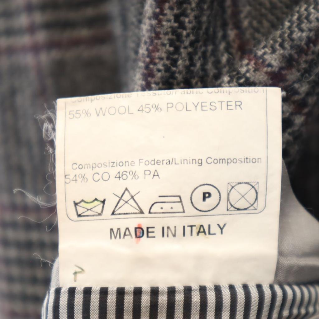 TAGLIATORE made in Italy Check Pattern wool blend tailored jacket 50 Gray Men's Used