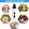 92MF USB Rechargeable Pet Grinder For Dog Cats LED Trimmer Quiet Motor Grooming Tool for Small Animal Home Use