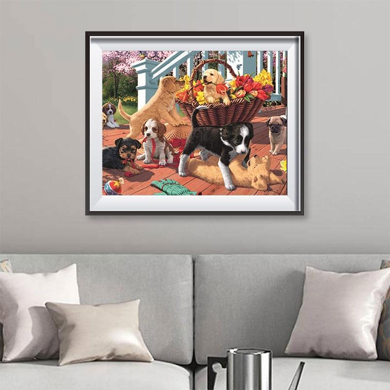 

Алмазная вышивка Животные Ручная Алмазная Картина Вышивка Мозаика Вышивка Крестом Full Square 20X30CM