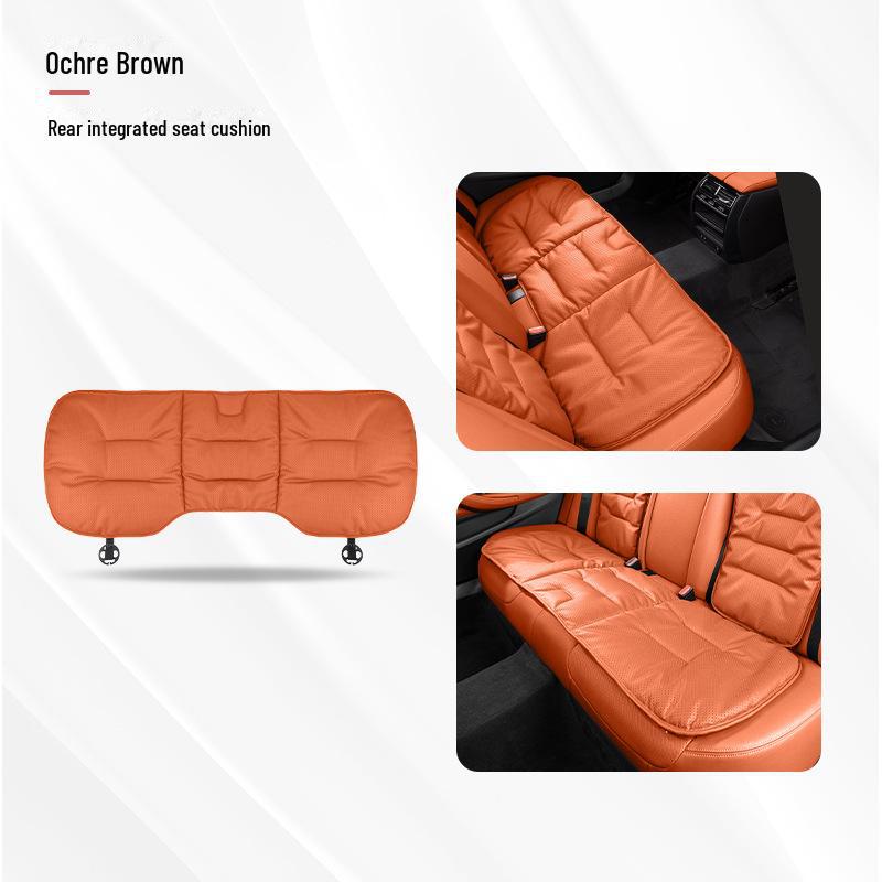 Universal Ventilated Nappa Leather Car Seat Cushions - Four Seasons, Breathable, High-Grade, Perforated Design for All Models.