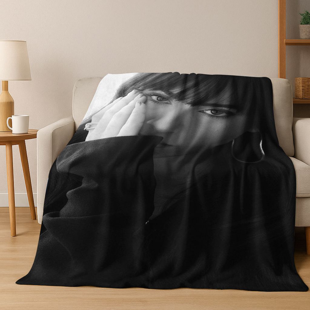 3D A-Aitana Spanish Singer Art Flannel Blanket,Cozy Soft Throw Blanket for Home Bedroom Bed Sofa Picnic Office Cover Gift Kids