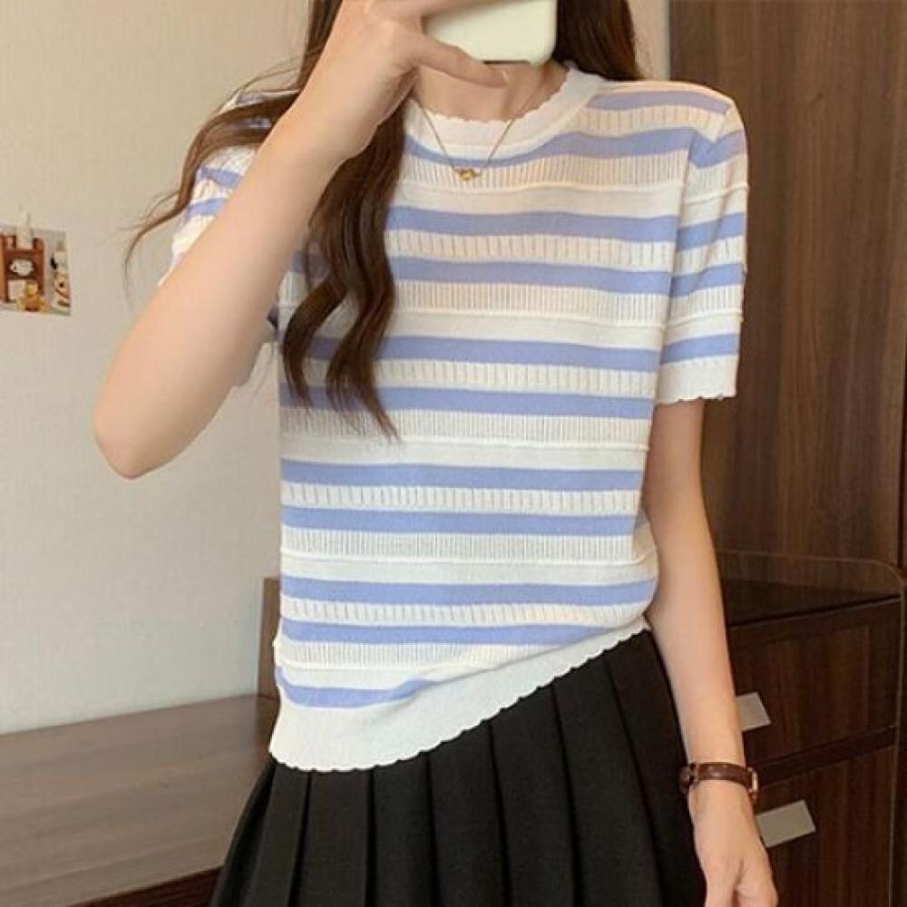 Navava Nk2113 Round Neck Short Sleeve Knit