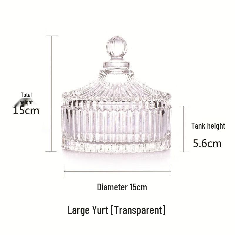 Qianxing Crystal Glass Candy & Dried Fruit Jar Set