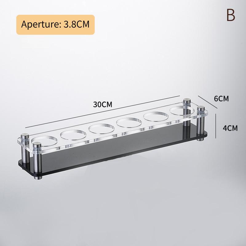 6/12/24 Holes Glass Tray Holder Hole Bar Acrylic Glass Holder Wine Glass Cup Serving Tray Cups Organizer Glass Display For Club