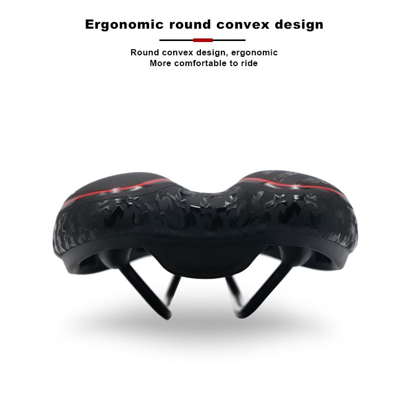 Hollow Bicycle Saddle GEL Anti-skid PU Extra Soft Shock Absorbing Mountain Bike Saddle 3D Chinese Style MTB Road Cycling Seat