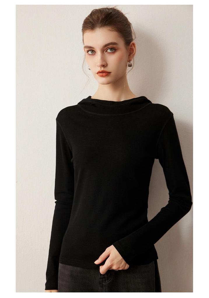 Women's High-Quality Imitation Wool Base Layer Hoodie for Autumn/Winter