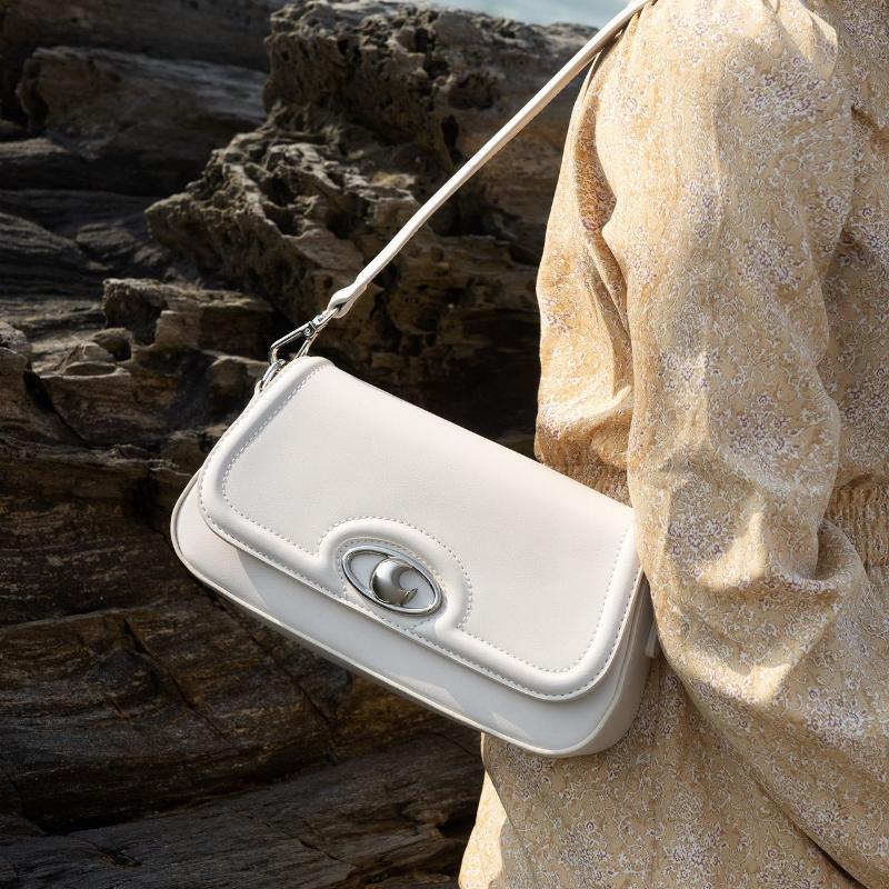 Multifunkční taška pod paži na dojíždění, Dámská malá čtvercová taška francouzského designu, Dámská všestranná taška přes rameno, Crossbody taška