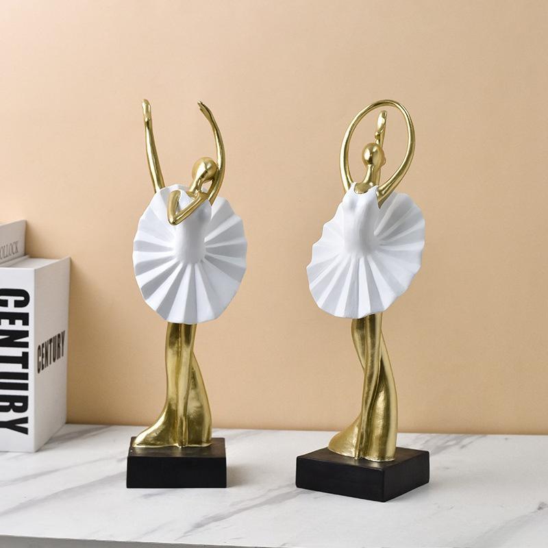 Simple and Creative Abstract Figure Ballet Resin Handicraft for Living Room Bookcase Decoration and Art Piece