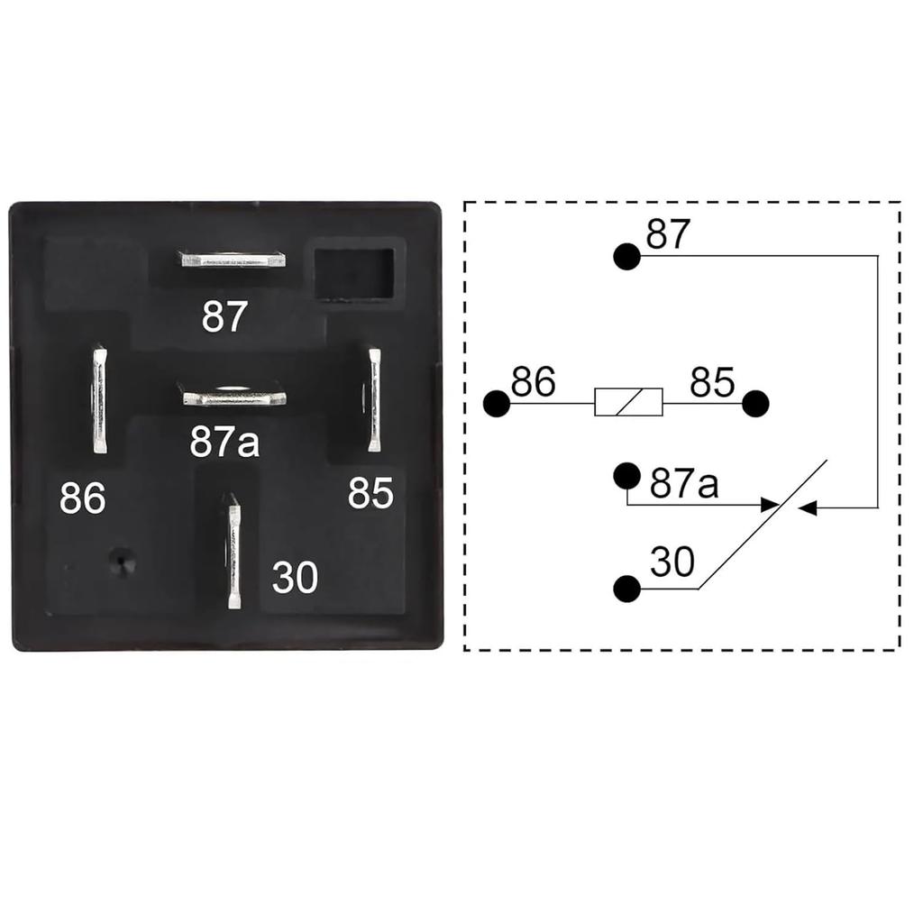 4Pin 5Pin JD1914 Car Relay 12V 24V 40A SPDT Car Switch and Starter Waterproof Relay for Boat Tractor Truck Motorcycle(5P 12V 40A)